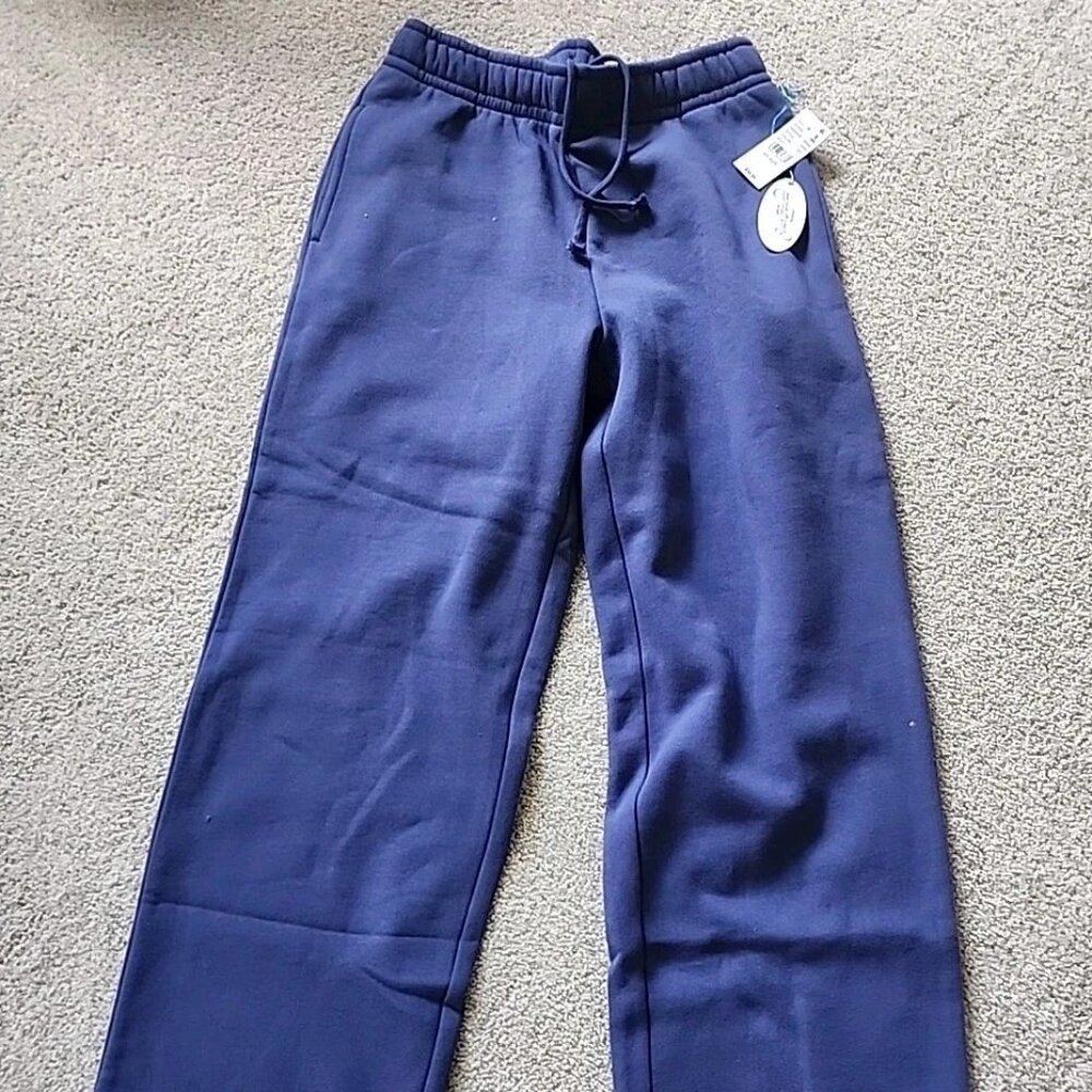 Pacsun NWT Blue Chainstitch Floral Baggy Sweatpants XS